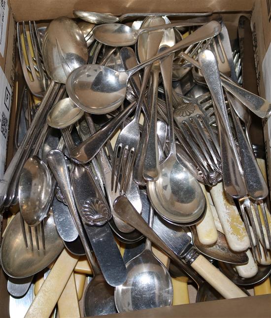 Qty mixed plated cutlery